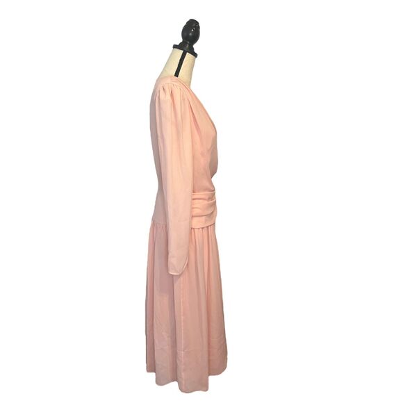 VTG Brenner Size 9/10 Maxi Dress Gown Pink Romantic Holidays A-Line USA Made - Picture 3 of 7